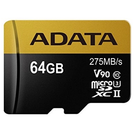 ADATA 64GB MicroSDXC UHS-II U3 bez adapteru, AUSDX64GUII3CL10-C