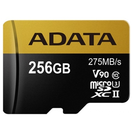 ADATA 256GB MicroSDXC UHS-II U3 s adapterem, AUSDX256GUII3CL10-CA1