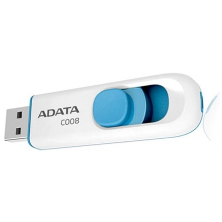 16GB USB ADATA C008  bílo/modrá (potisk), AC008-16G-RWE