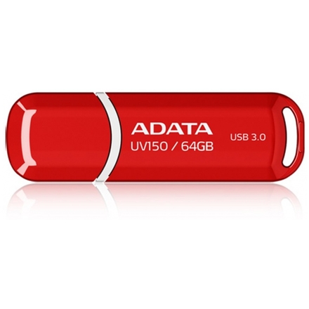 ADATA UV150/64GB/100MBps/USB 3.0/USB-A/Červená, AUV150-64G-RRD