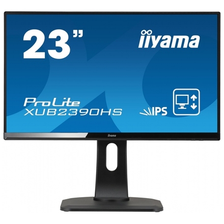 23"LCD iiyama XUB2390HS-B1 -IPS,5ms,250cd/m2,FullHD,HDMI,DVI-D,repro,pivot,výš.nastav., XUB2390HS-B1