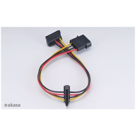AKASA - 4-pin molex na 2x 15-pin Sata adaptér, AK-CBPW01-30
