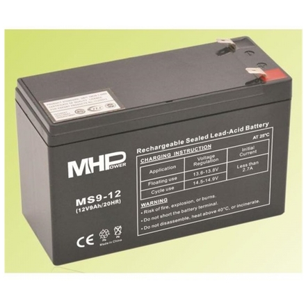 CARSPA Pb akumulátor MHPower VRLA AGM 12V/9Ah (MS9-12), MS9-12