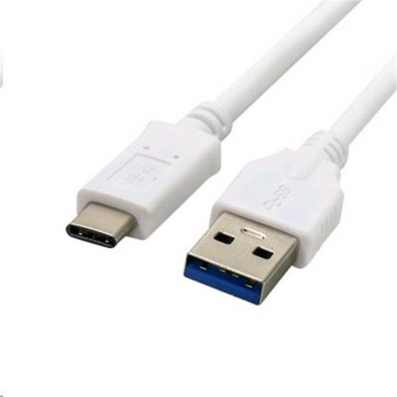 Kabel C-TECH USB 3.0 AM na Type-C kabel (AM/CM), 2m, bílý, CB-USB3C-20W