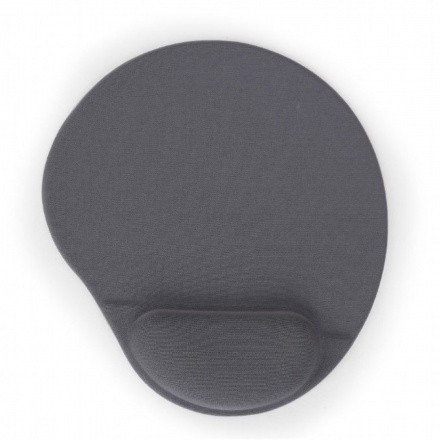GEMBIRD Gel mouse pad with wrist support, grey, MP-GEL-GR