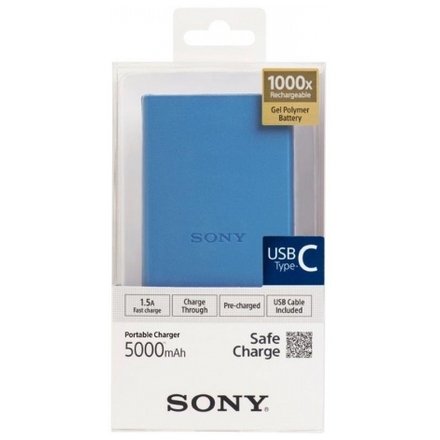 Sony Powerbank CP-V5BBLC modrý, 5000 mAh,USB-C, CP-V5BBLC