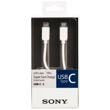 Sony kabel USB Type C / USB-C, 3A, 1m, bílý, CP-CC100