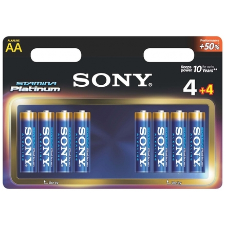 SONY Alkalické baterie AM3PT-B4X4D , 8ks LR6/AA, AM3PT-B4X4D