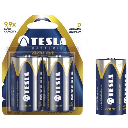 TESLA - baterie D BLACK+, 2ks, LR20, 1099137043
