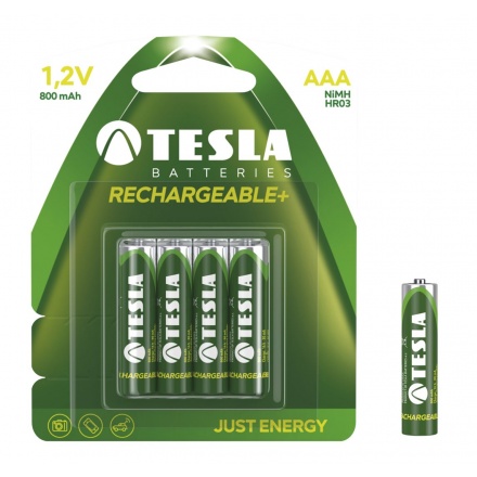 TESLA - baterie AAA RECHARGEABLE+, 4ks, HR03, 1099137119