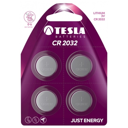 TESLA - baterie TESLA CR2032, 4ks, CR2032, 1099137111