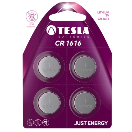 TESLA - baterie TESLA CR1616, 4ks, CR1616, 1099137155