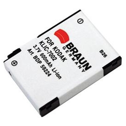 BRAUN PHOTOTECHNIK Braun akumulátor KODAK Klic 7002, 600mAh, 59224