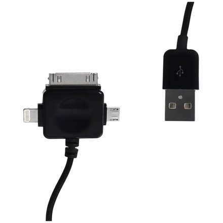 WHITENERGY WE Datový kabel micro USB/iPhone4/5 100cm černý, 09984