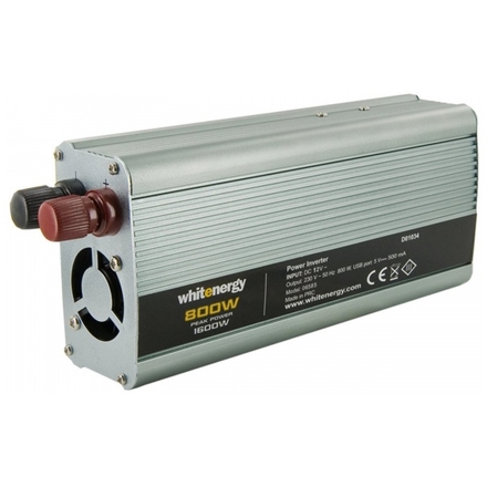 Whitenergy WE Měnič napětí DC/AC 12V / 230V, 800W, USB, 06585