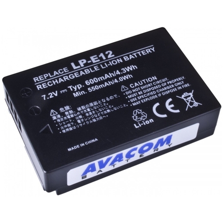 Baterie AVACOM Canon LP-E12 Li-Ion 7.4V 600mAh, DICA-LP12-345 - neoriginální