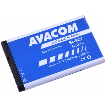 Baterie AVACOM GSNO-BL5CT-S1050A do mobilu Nokia 6303, 6730, C5, Li-Ion 3,7V 1050mAh, GSNO-BL5CT-S1050A