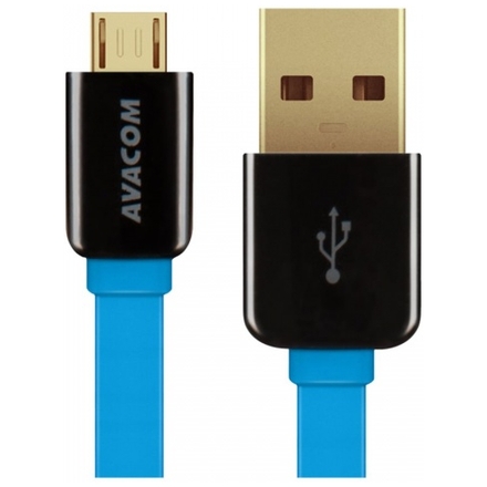 Kabel AVACOM MIC-120B USB - Micro USB, 120cm, modrá, DCUS-MIC-120B