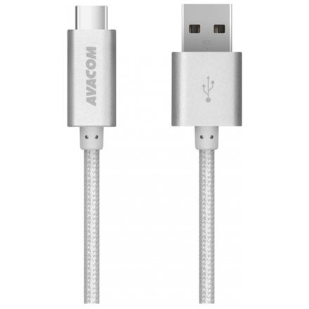 Kabel AVACOM TPC-100S USB - USB Type-C, 100cm, stříbrná, DCUS-TPC-100S