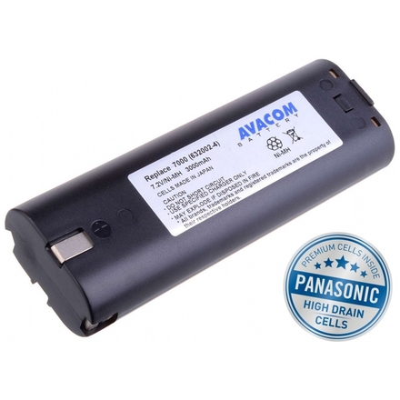 Baterie AVACOM MAKITA 7000 Ni-MH 7,2V 3000mAh, články PANASONIC, ATMA-7,2Mh-30H - neoriginální