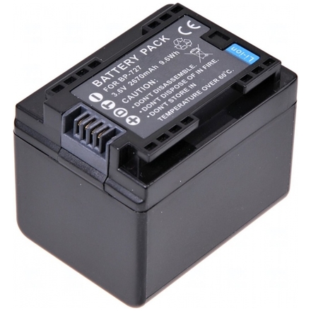 Baterie T6 power Canon BP-727, 2400mAh, 8,6Wh, černá, VCCA0037