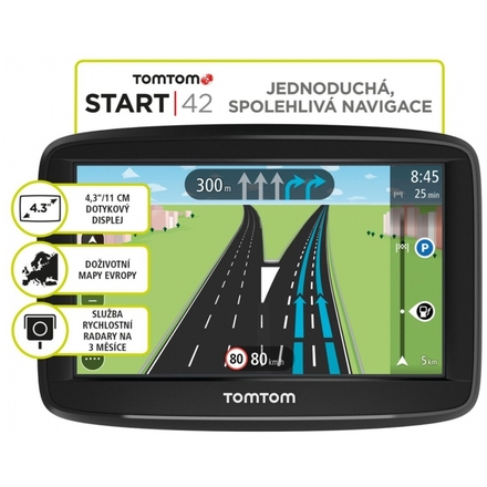 TomTom START 42 Europe, LIFETIME mapy, 1AA4.002.03