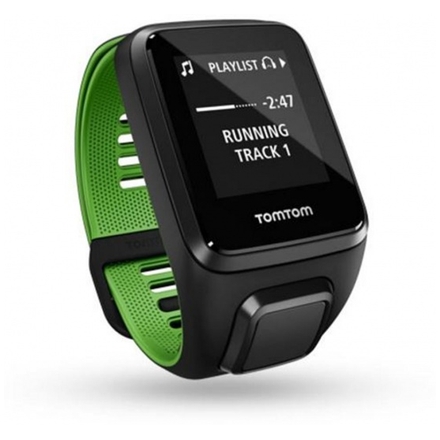 TomTom Runner 3 Cardio + Music + Bluetooth sluchátka (S), černá/zelená, 1RKM.001.11