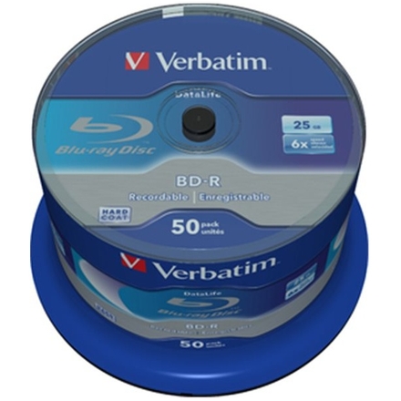 VERBATIM BD-R SL (6x, 25GB),NON-ID, 50 cake, 43838