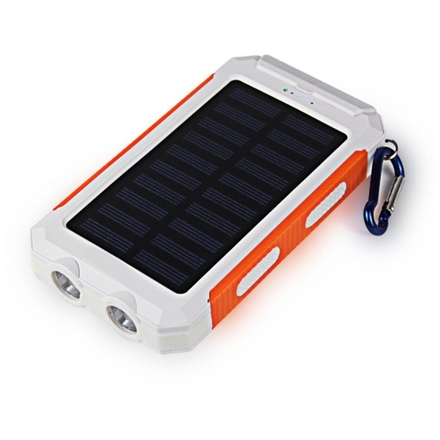 VIKING Solární Outdoorová Powerbanka Delta I 8000mAh, Bílo-Oranžová, DEL080WO