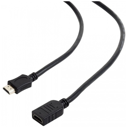 GEMBIRD Kabel CABLEXPERT HDMI-HDMI 3m, 1.4, M/F stíněný, zlacené kontakty, prodlužovací, černý, CC-HDMI4X-10