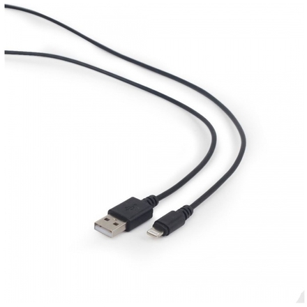 GEMBIRD Kabel CABLEXPERT USB 2.0 Lightning (IP5 a vyšší) nabíjecí a synchronizační kabel, 2m, černý, CC-USB2-AMLM-2M