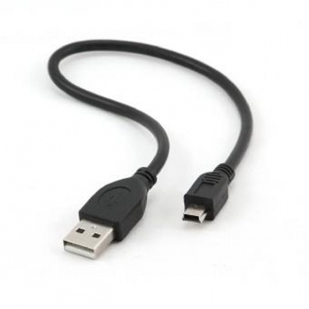 GEMBIRD Kabel USB A-MINI 5PM 2.0 30cm HQ, zlac kontakty, CCP-USB2-AM5P-1