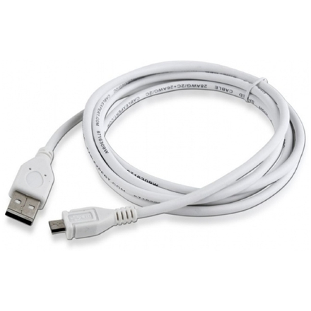 GEMBIRD Kabel USB A-B micro, 1,8m, 2.0, bílý high quality, CCP-mUSB2-AMBM-6-W