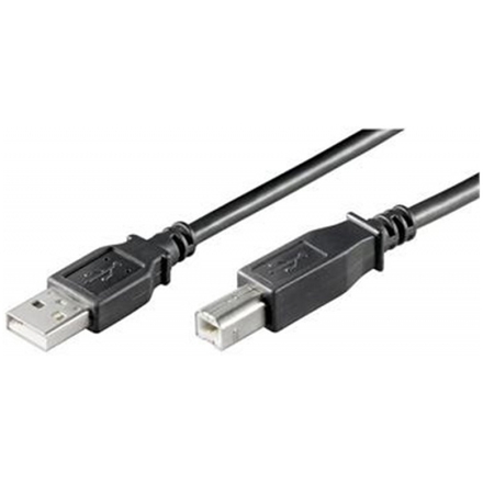 PremiumCord Kabel USB 2.0, A-B, 1m se zahnutým USB-B konektorem 90°, ku2ab1-90