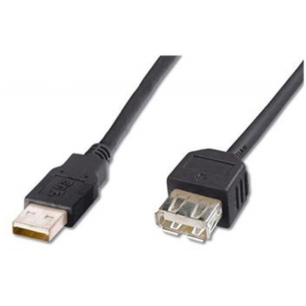 PremiumCord USB 2.0 kabel prodlužovací, A-A, 2m, černý, kupaa2bk