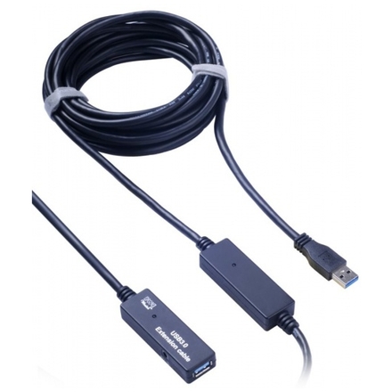 PremiumCord USB 3.0 repeater a prodlužovací kabel A/M-A/F  10m, ku3rep10