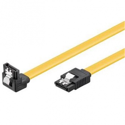 PremiumCord 0,3m SATA 3.0 datový kabel, 6GBs, kov.západka, 90°, kfsa-15-03