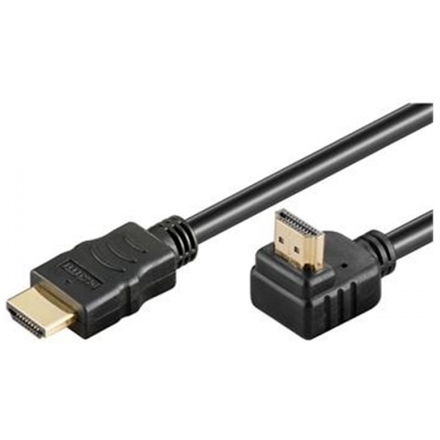PremiumCord Kabel HDMI+Ethernet, zlac., 90°, 1m, kphdmea1