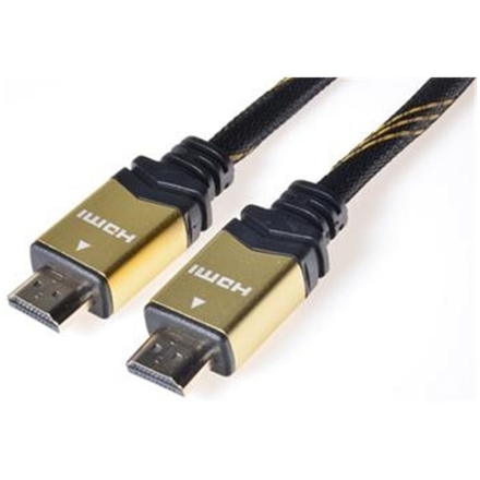 PremiumCord GOLD HDMI + Ethernet kabel, zlac., 1m, kphdmet1