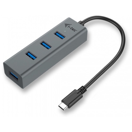 i-tec USB-C Metal 4-portový HUB, 4x USB 3.0, C31HUBMETAL403