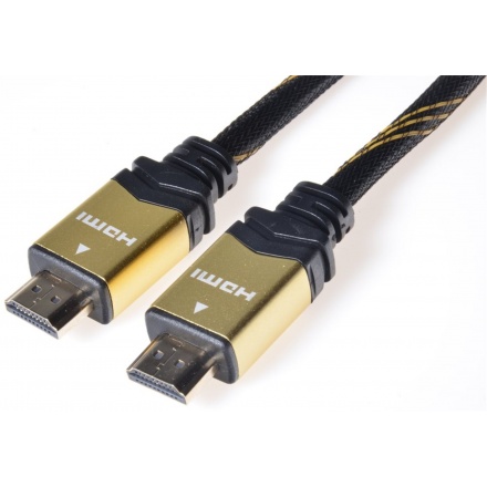 PremiumCord GOLD HDMI High Speed + Ethernet kabel, zlacené konektory, 10m, kphdmet10
