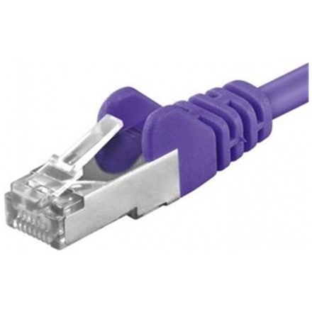 Premiumcord Patch kabel CAT6a S-FTP, RJ45-RJ45, AWG 26/7 0,5m, fialová, sp6asftp005V