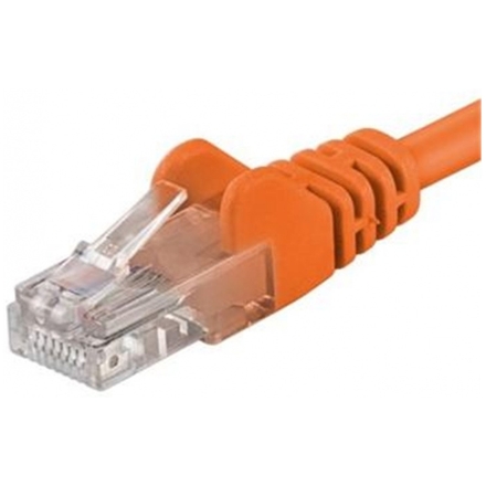 PREMIUMCORD Patch kabel UTP RJ45-RJ45 level 5e 0.5m, oranžová, sputp005E