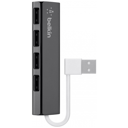 BELKIN USB HUB 4-Port Ultra-Slim Travel Hub, F4U042bt