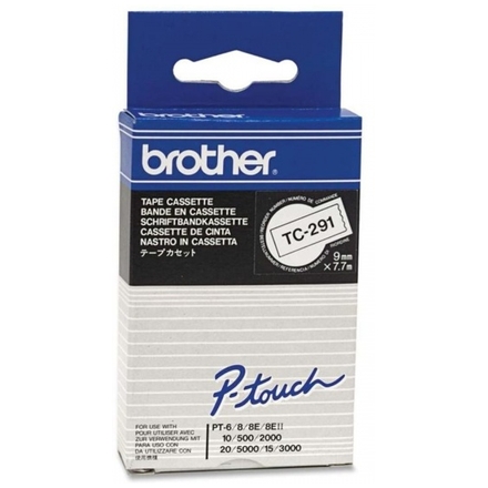 BROTHER TC-291 bílá / černá (9mm), TC291