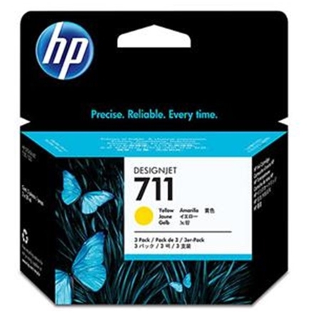 HP no 711 - žlutá ink. kazeta - 3 pack, CZ136A, CZ136A - originální