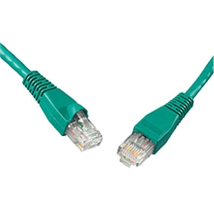 SOLARIX patch kabel CAT5E UTP PVC 0,5m zelený non-snag proof, 28350059