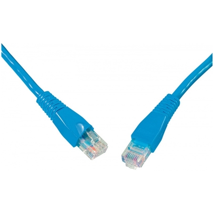 SOLARIX patch kabel CAT5E UTP PVC 0,5m modrý snag-proof, 28331059