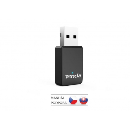 Tenda U9 WiFi AC650 USB Adapter, 633 Mb/s (433 + 200 Mb/s), 802.11 ac/a/b/g/n, OS Win XP/7/8/10/11, U9