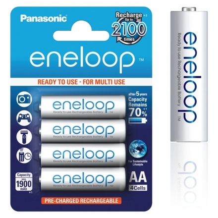 Panasonic Eneloop AA NiMH 1,2V 2000mAh BL4 2100c, 11485 (4ks v balení)